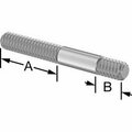 Bsc Preferred 18-8 Stainless Steel Threaded on Both Ends Stud 1/4-20 Thread Size 1 and 3/8 Thread len 2 Long 92997A308